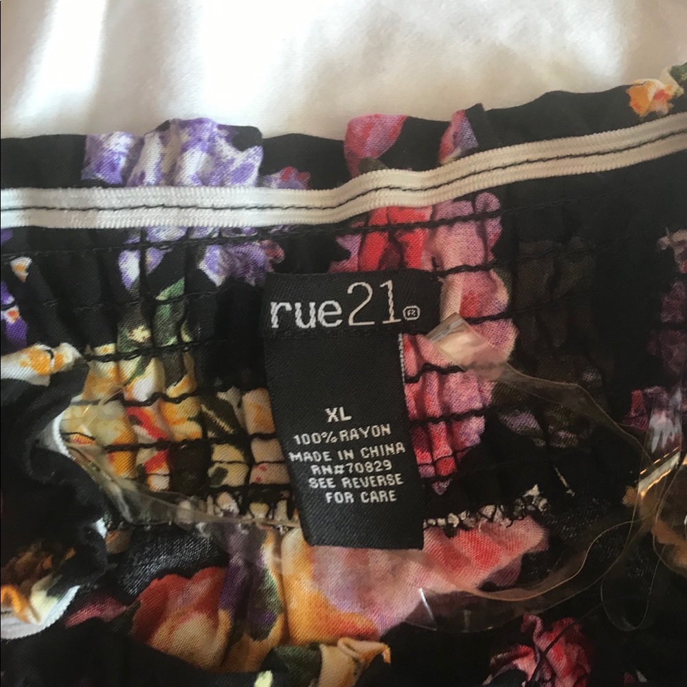 Black and Multicolor Floral Romper